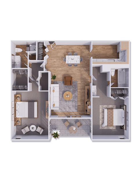 2 bed 2 bath 1050 square feet at Willow Creek, Kansas City, MO, 64114